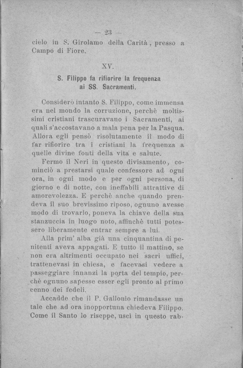 Vita di San Filippo Neri esposta alle famiglie dal Sacerdote Luigi Profumo
