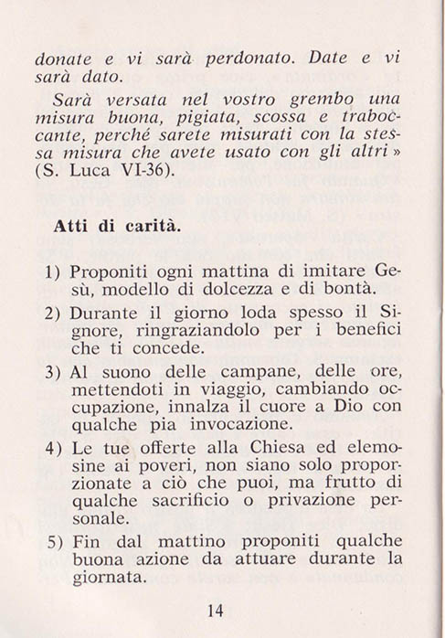 Le vere ricchezze della vita: La Carità