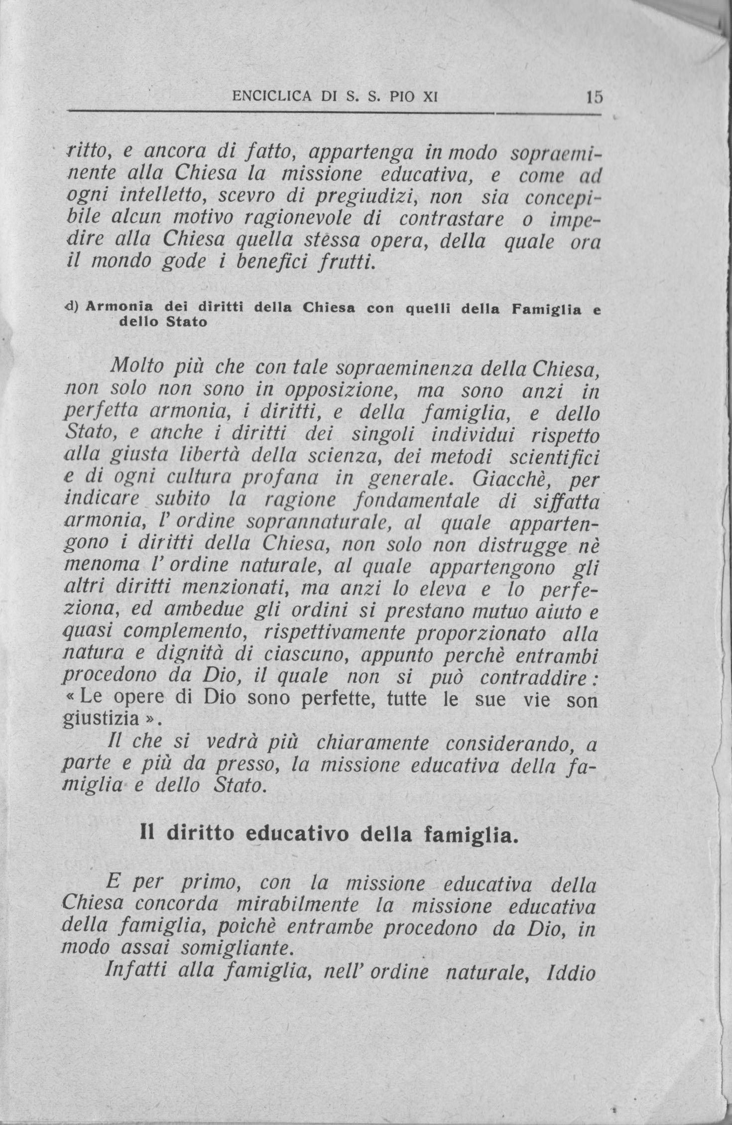 Della Cristiana Educazione Della Gioventù