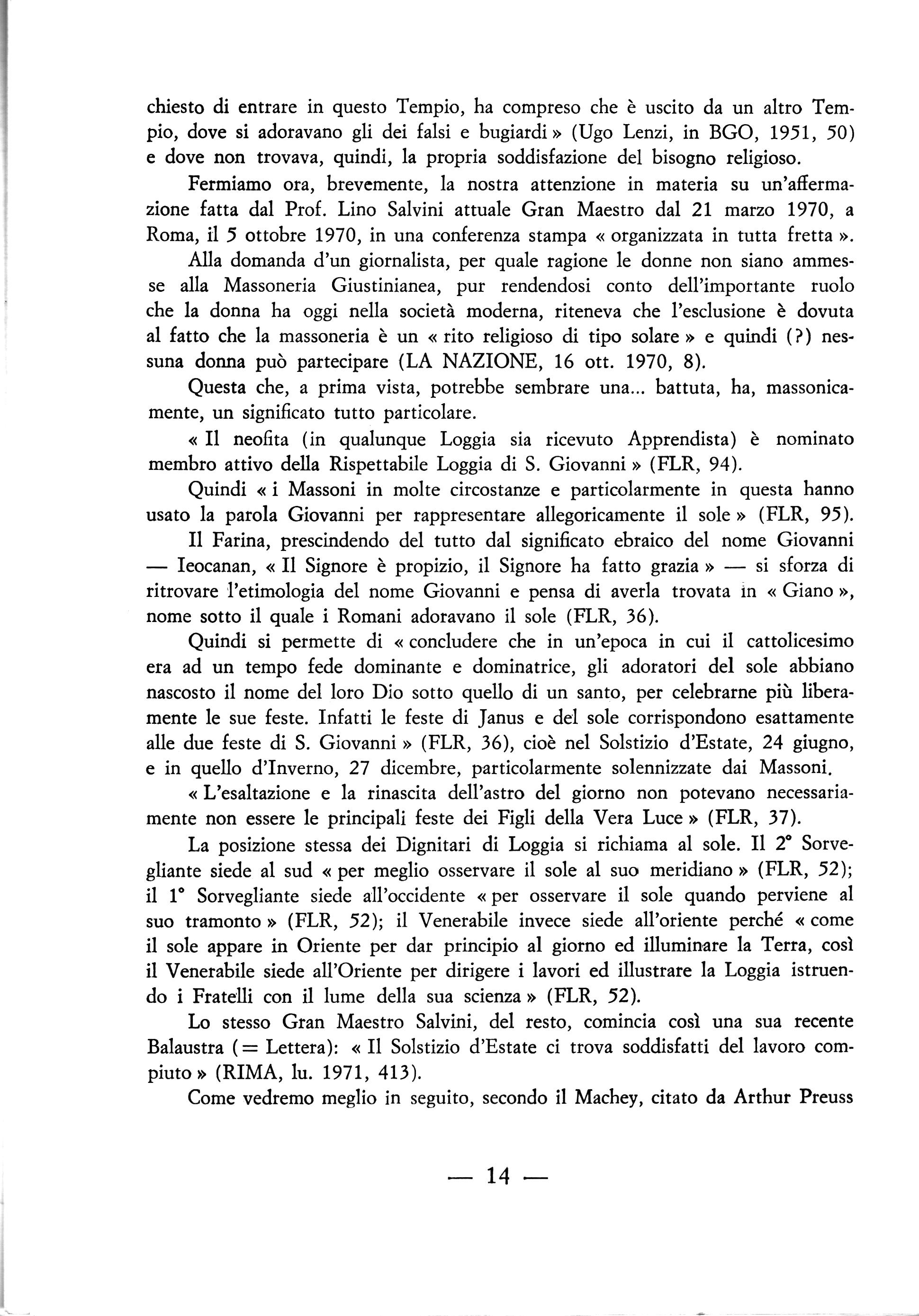 L’essenza della Massoneria: il naturalismo (F. Giantulli S.J.)