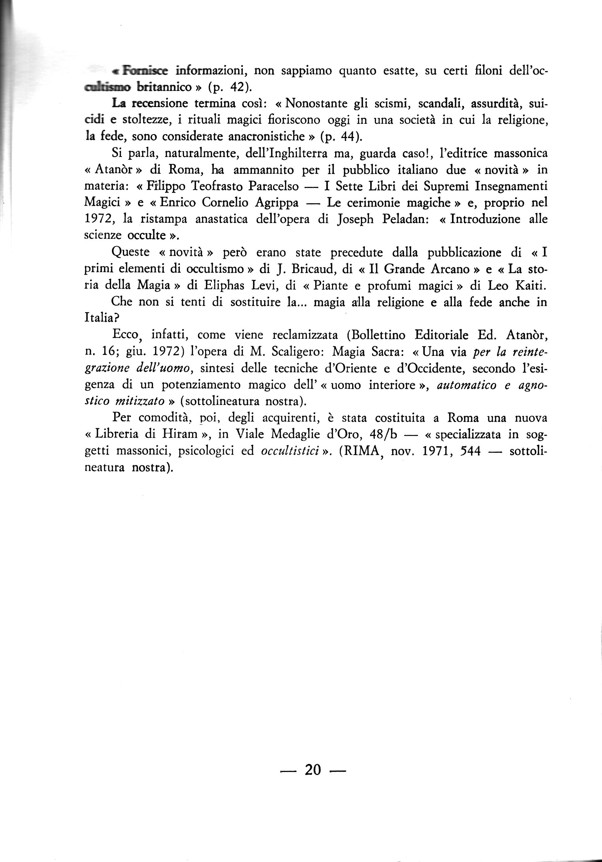 L’essenza della Massoneria: il naturalismo (F. Giantulli S.J.)