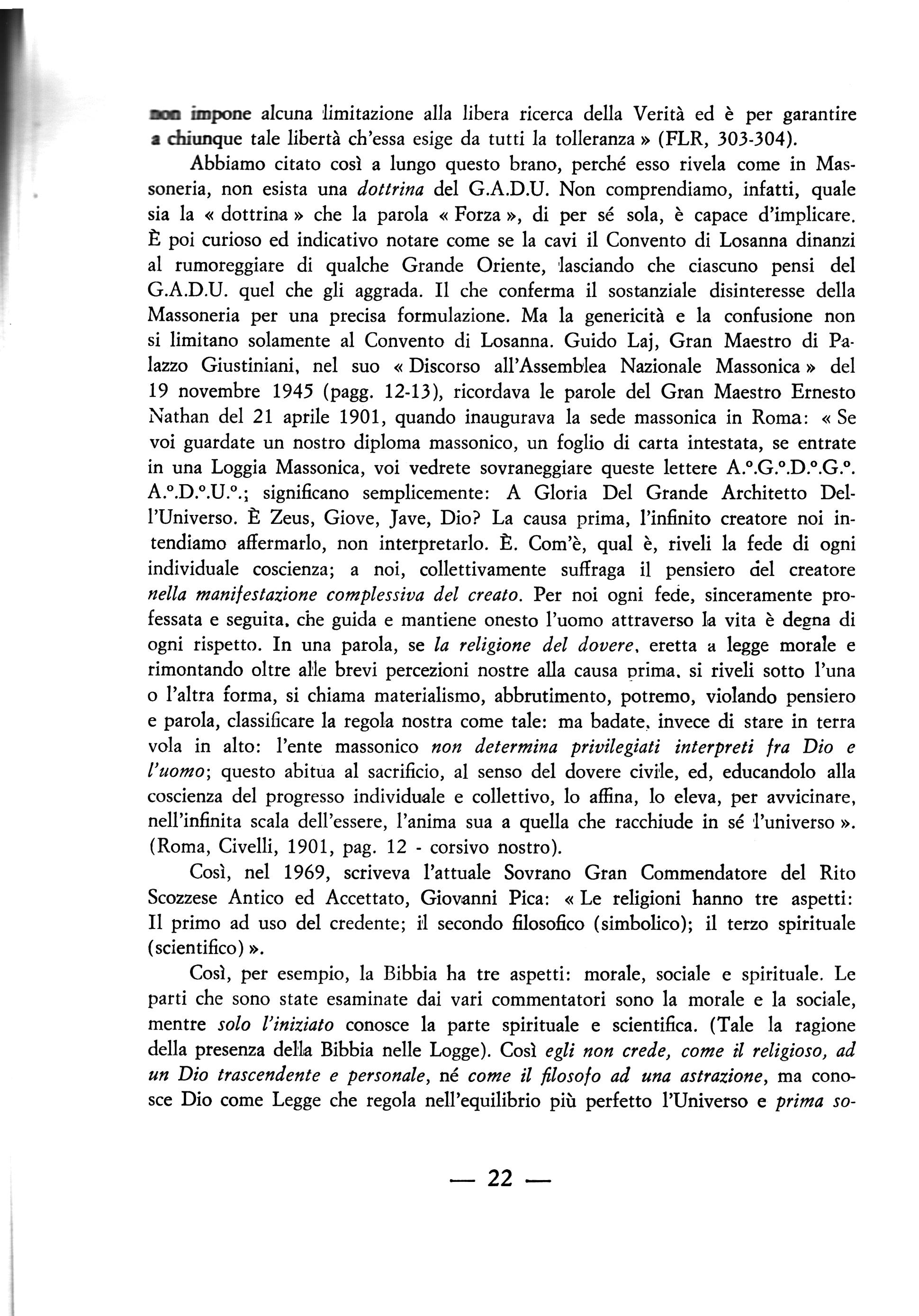 L’essenza della Massoneria: il naturalismo (F. Giantulli S.J.)