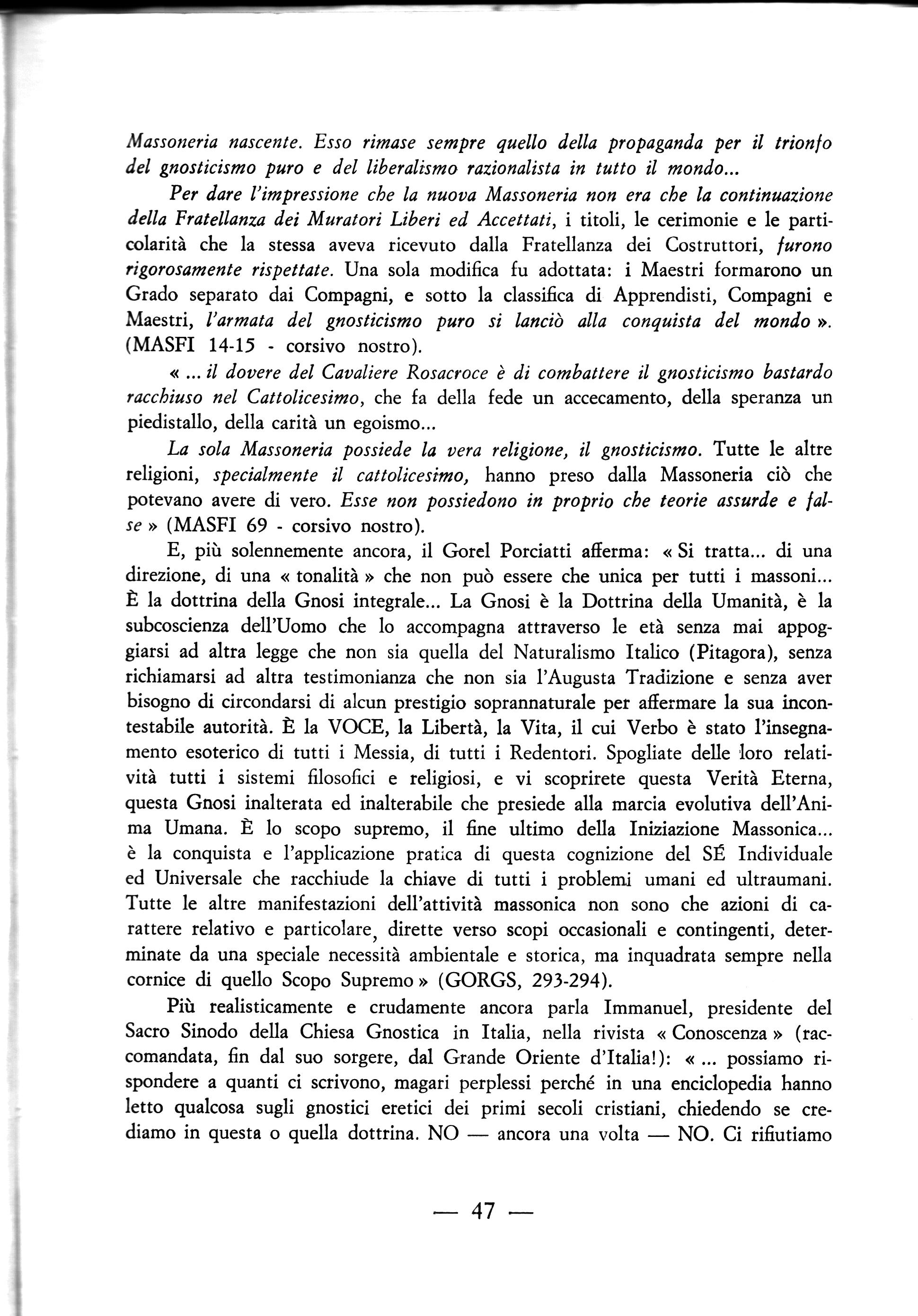 L’essenza della Massoneria: il naturalismo (F. Giantulli S.J.)