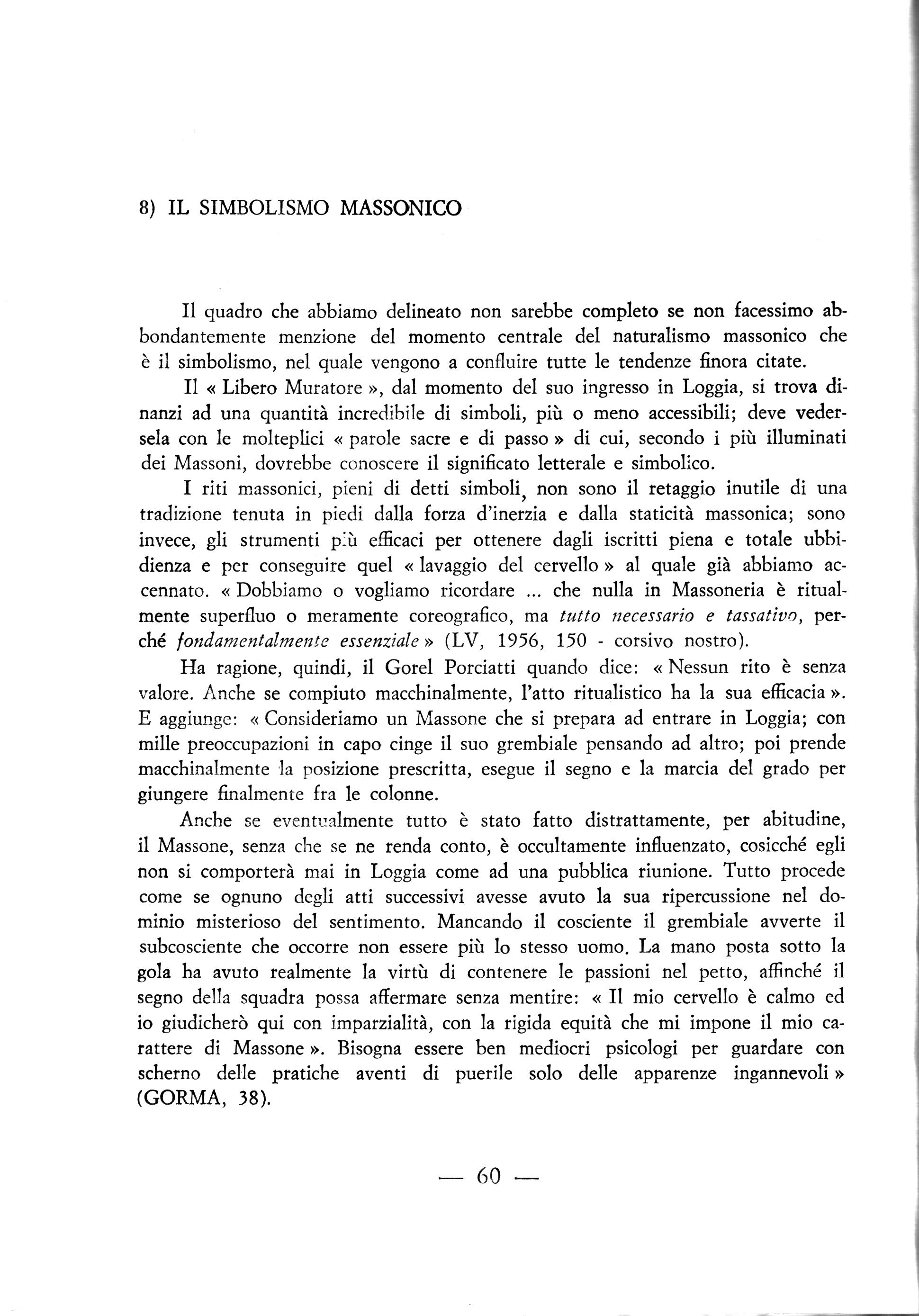 L’essenza della Massoneria: il naturalismo (F. Giantulli S.J.)