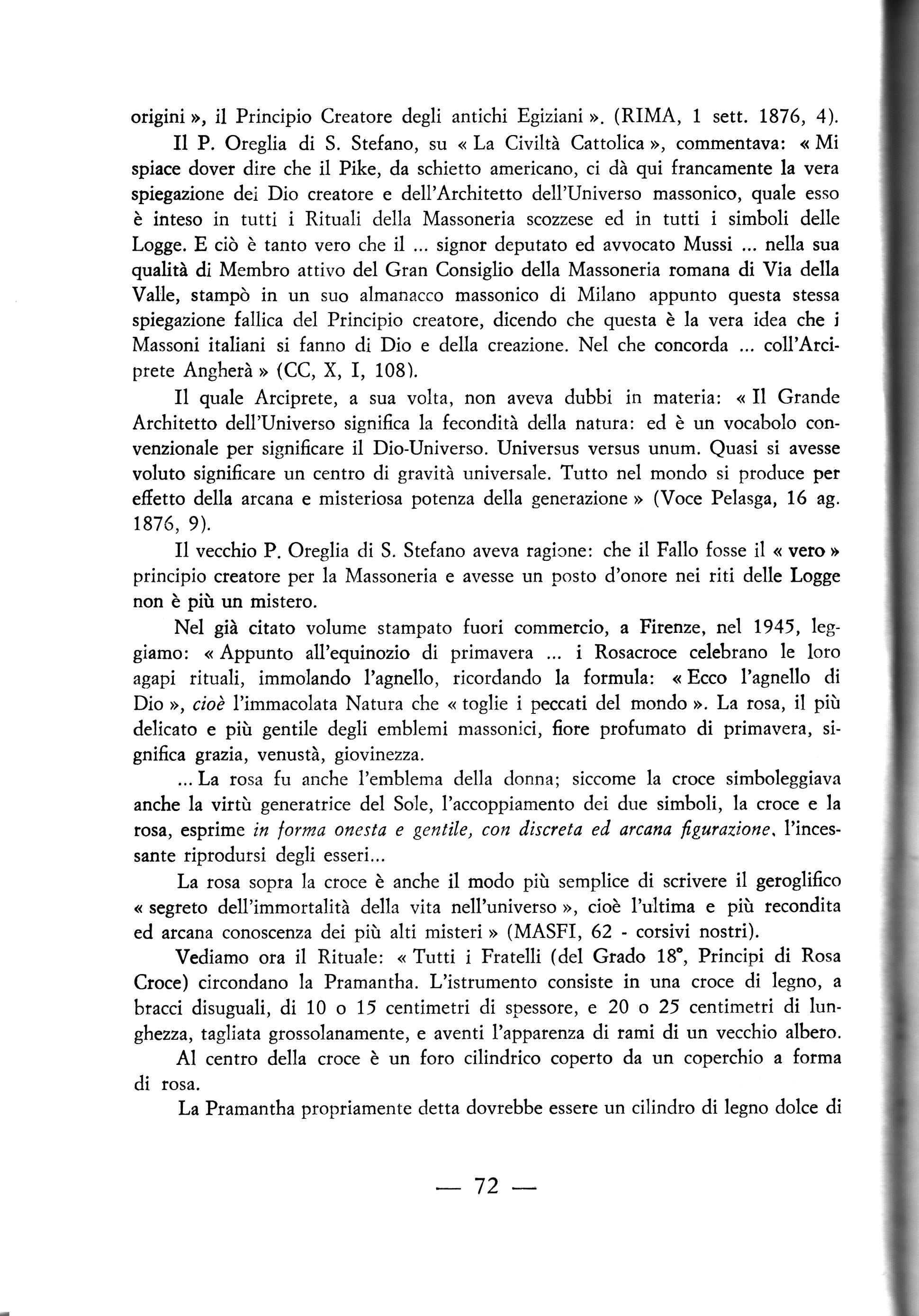 L’essenza della Massoneria: il naturalismo (F. Giantulli S.J.)