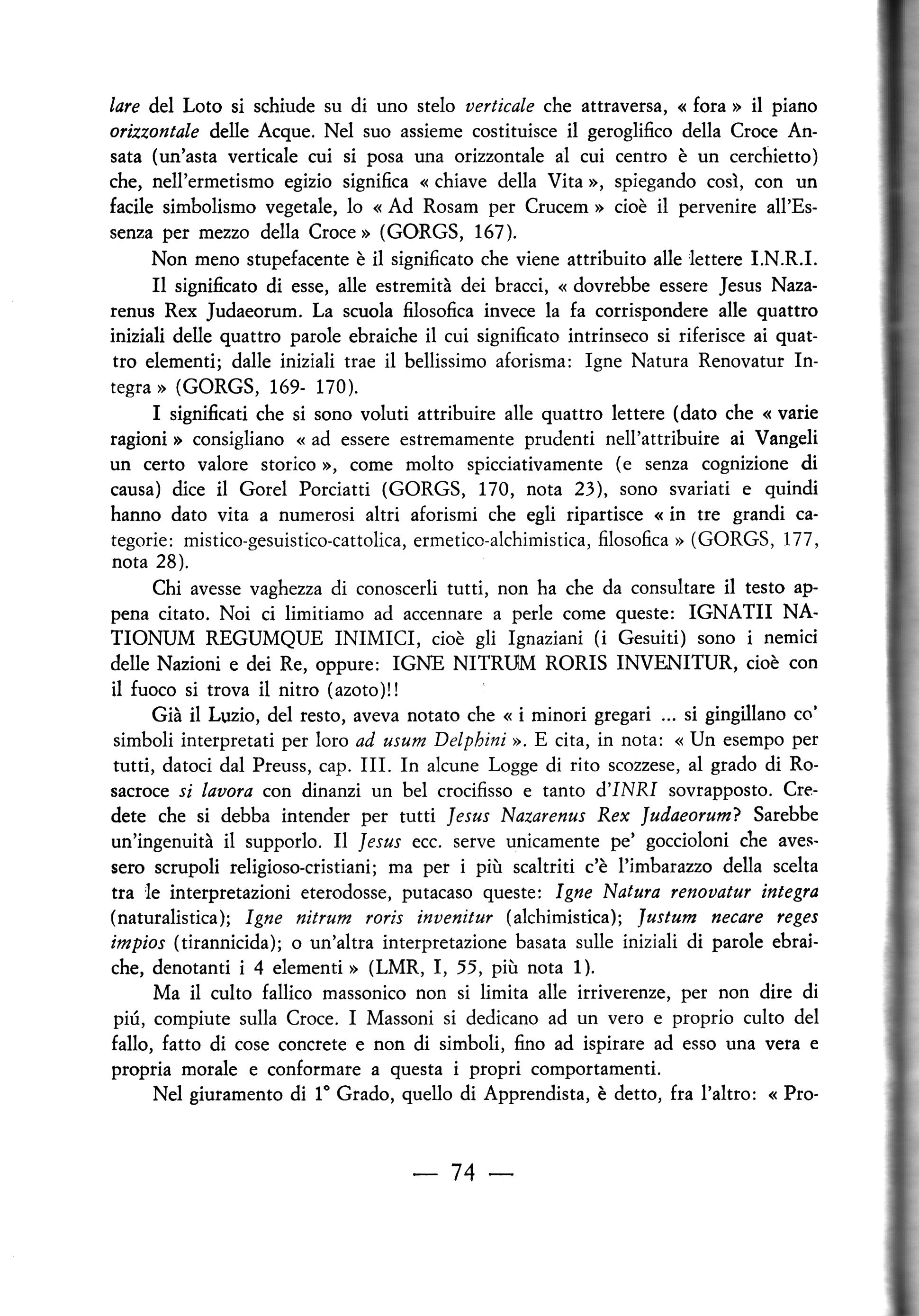 L’essenza della Massoneria: il naturalismo (F. Giantulli S.J.)