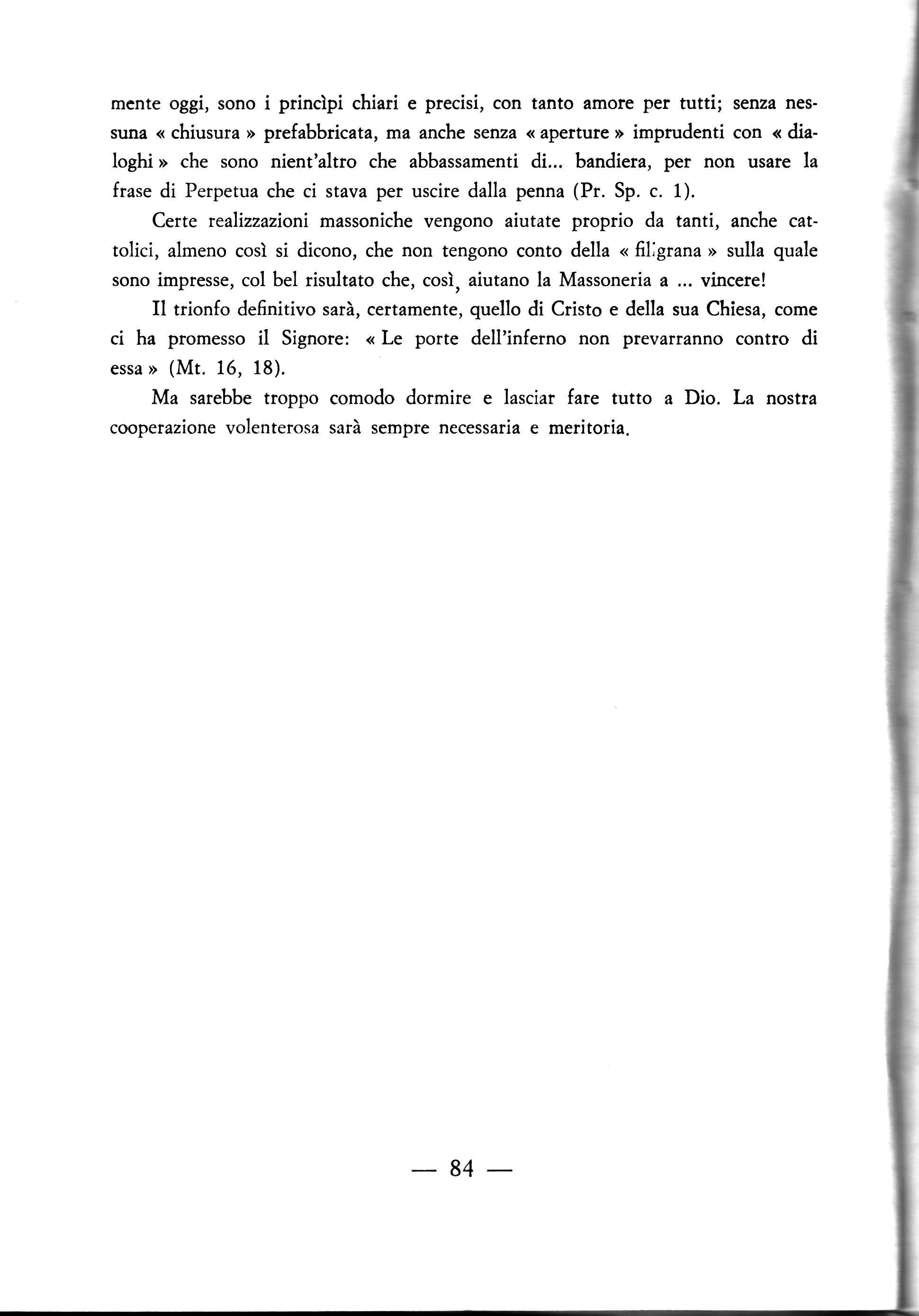 L’essenza della Massoneria: il naturalismo (F. Giantulli S.J.)