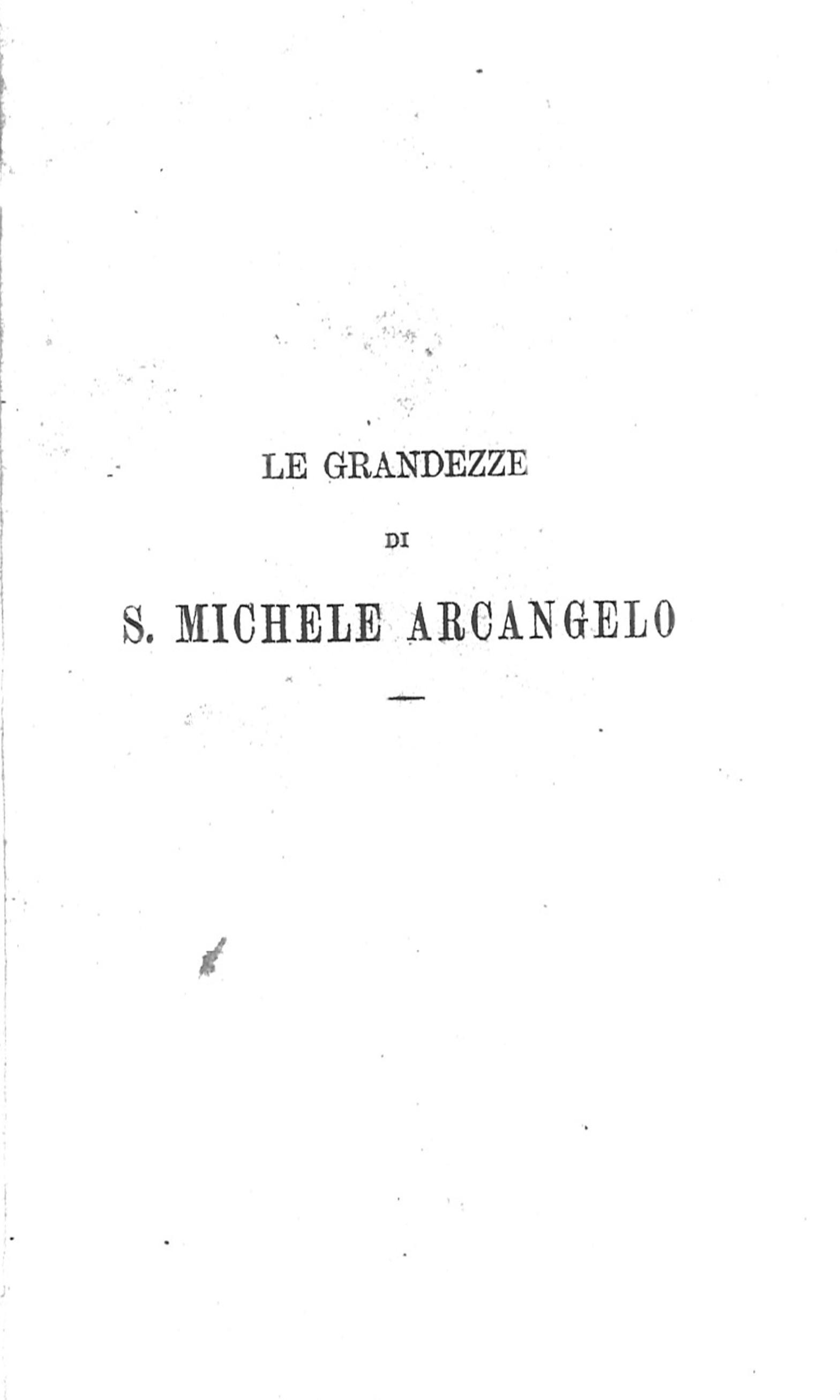 Le grandezze di San Michele Arcangelo (libro in PDF)