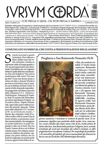 Sursum Corda Numero 211 del 6 settembre 2020