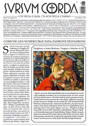 Sursum Corda Numero 236 del 5 dicembre 2021