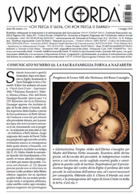 Comunicato numero 111.  La Sacra Famiglia torna a Nazareth