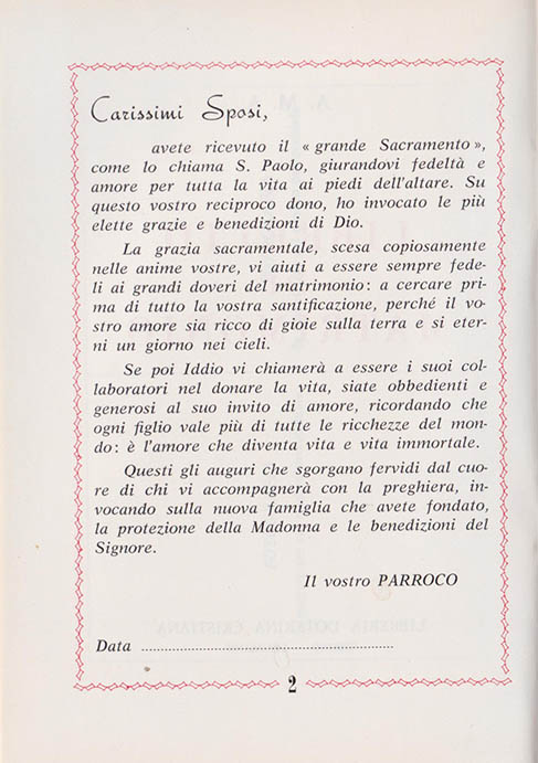 Libretto di Matrimonio 