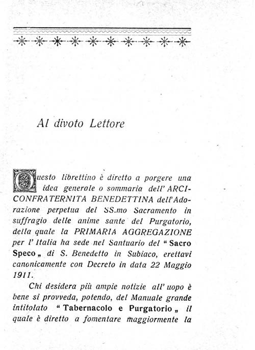 Manuale Arciconfraternita Subiaco