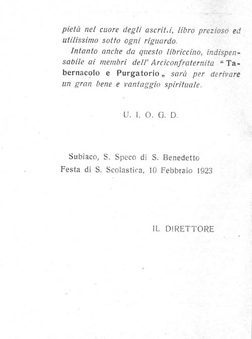 Manuale Arciconfraternita Subiaco