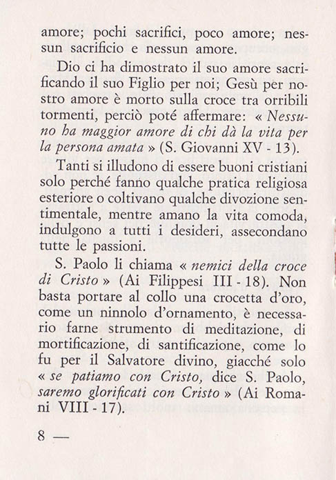 Le vere ricchezze della vita: La Mortificazione