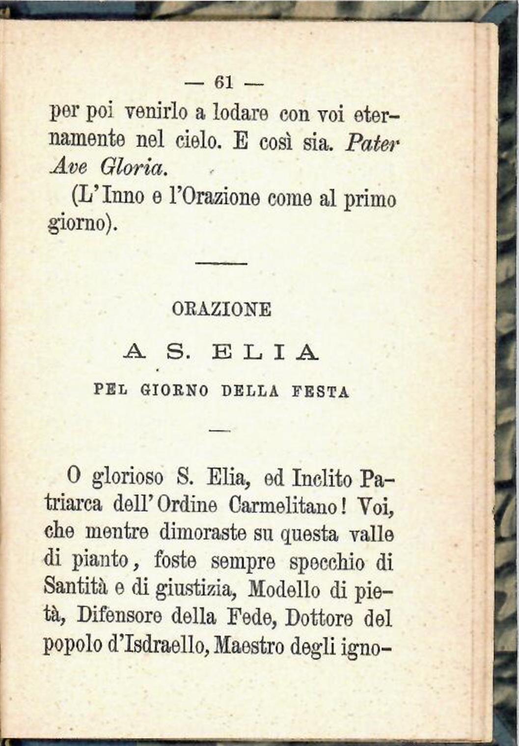 Vita del Santo Profeta Elia e Novena (pdf)