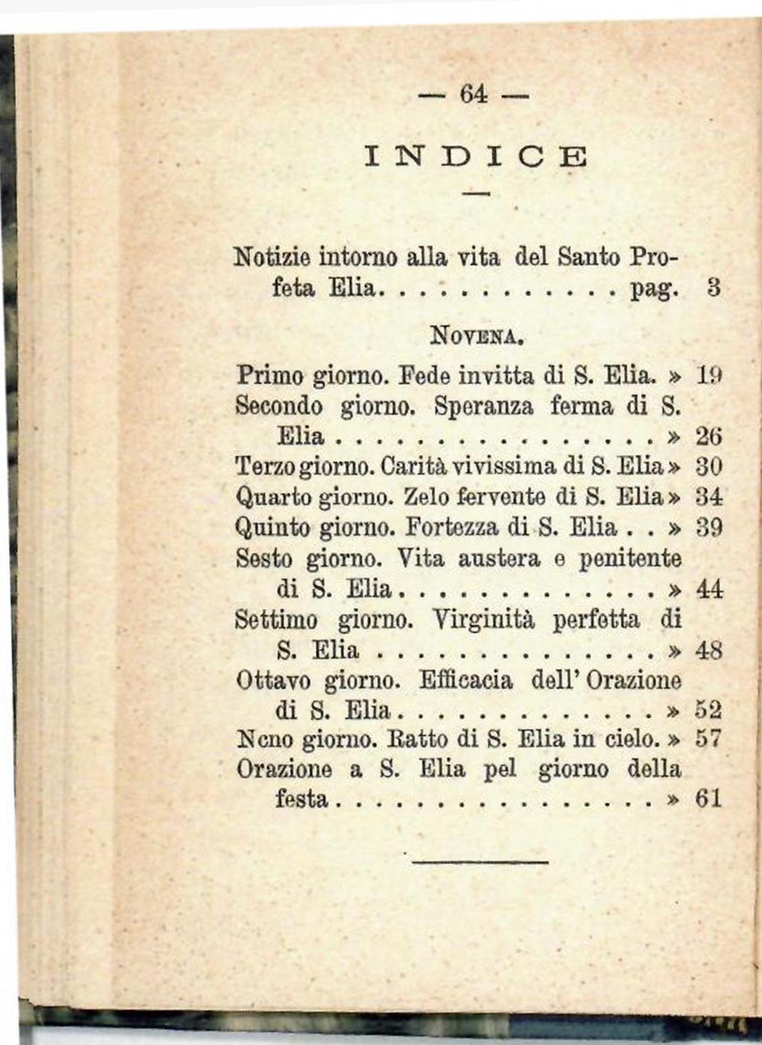 Vita del Santo Profeta Elia e Novena (pdf)