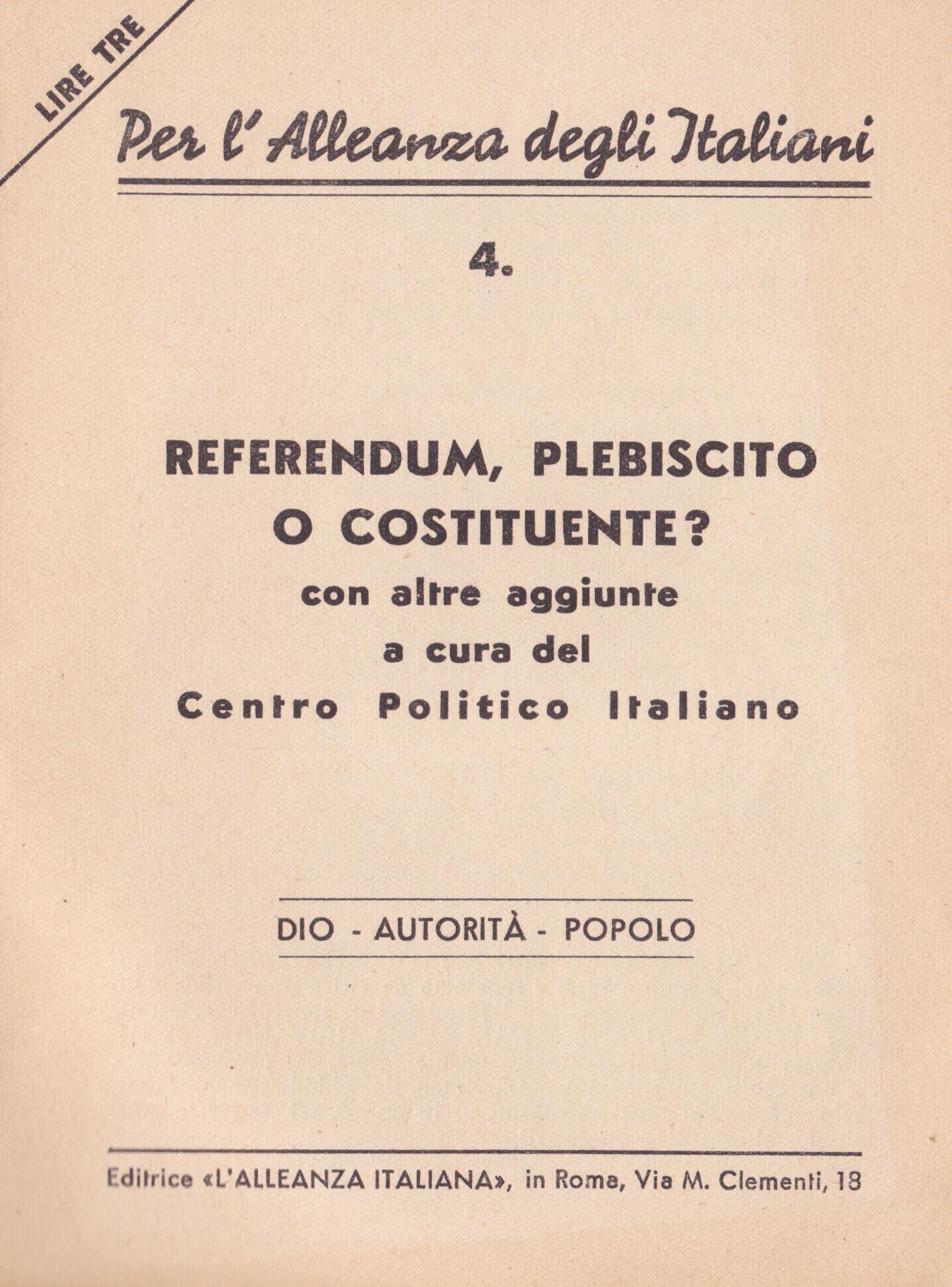 Referendum plebiscito costituente