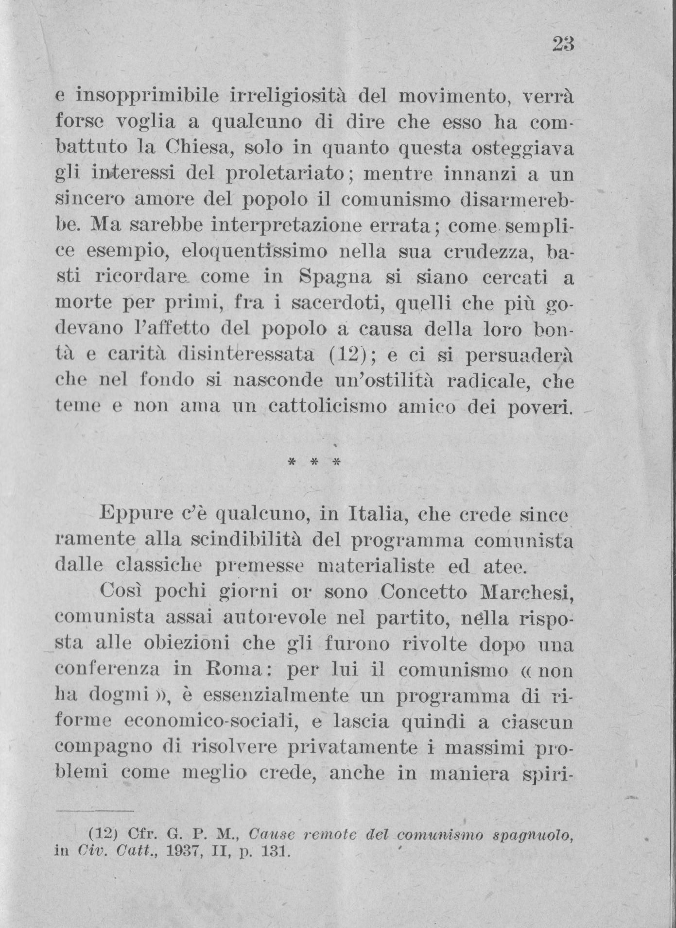 Togliatti una Mano Tesa Minacciosa