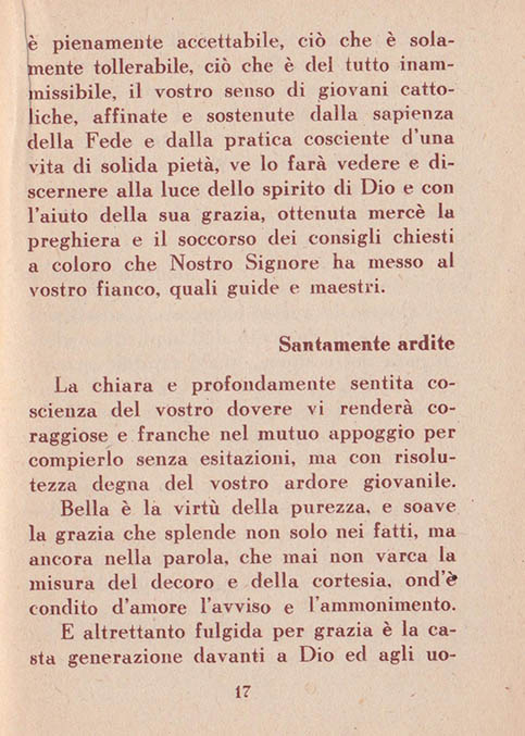 Verso l’Alto. La grande Crociata delle giovani donne