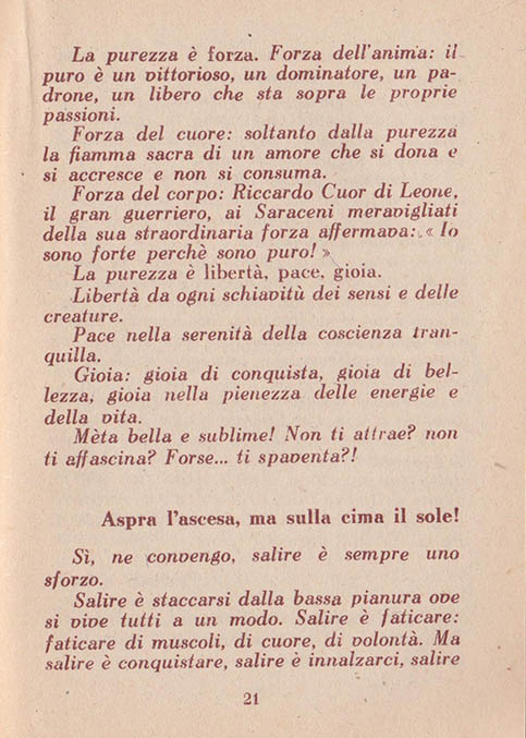 Verso l’Alto. La grande Crociata delle giovani donne