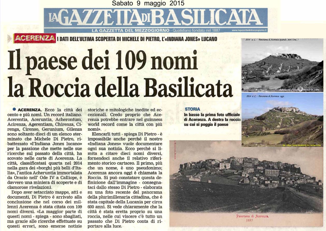 Clicca sulla foto per leggere l'articolo pubblicato su La Gazzetta del Mezzogiorno il 9 maggio 2016