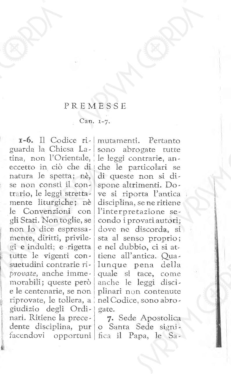 Codice di Diritto Canonico 1917 in Italiano