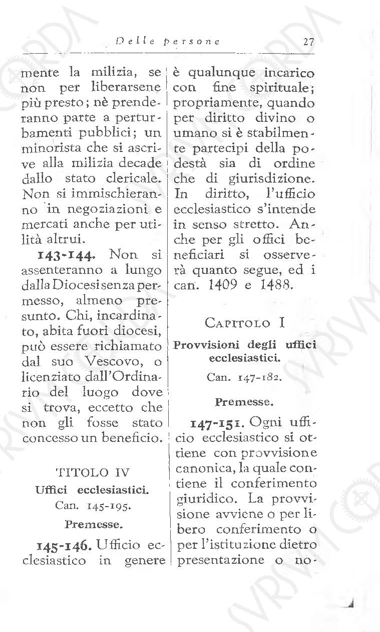 Codice di Diritto Canonico 1917 in Italiano