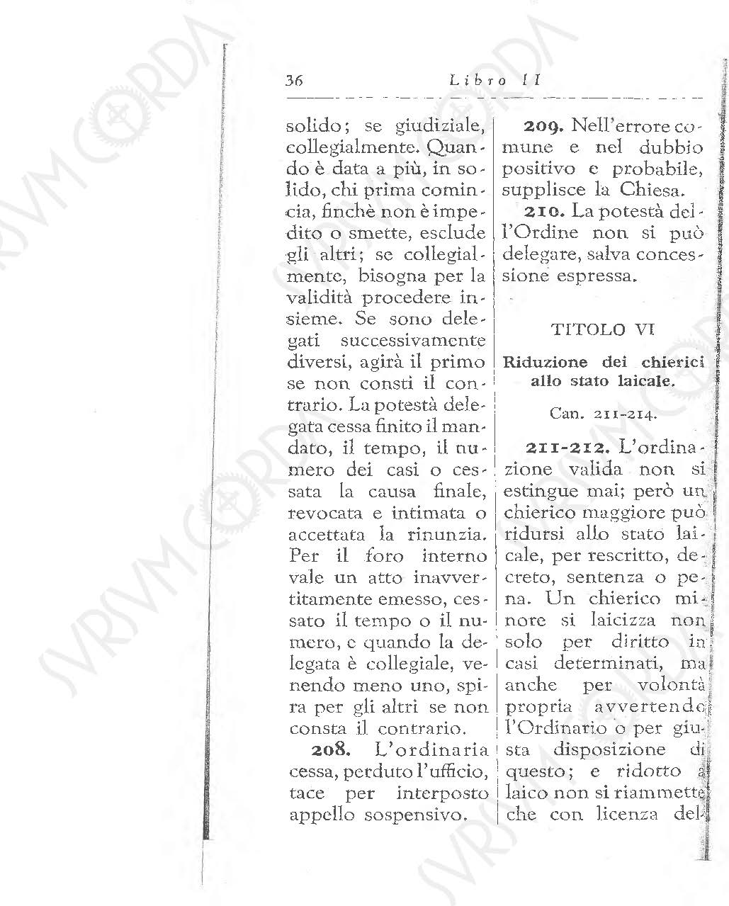 Codice di Diritto Canonico 1917 in Italiano