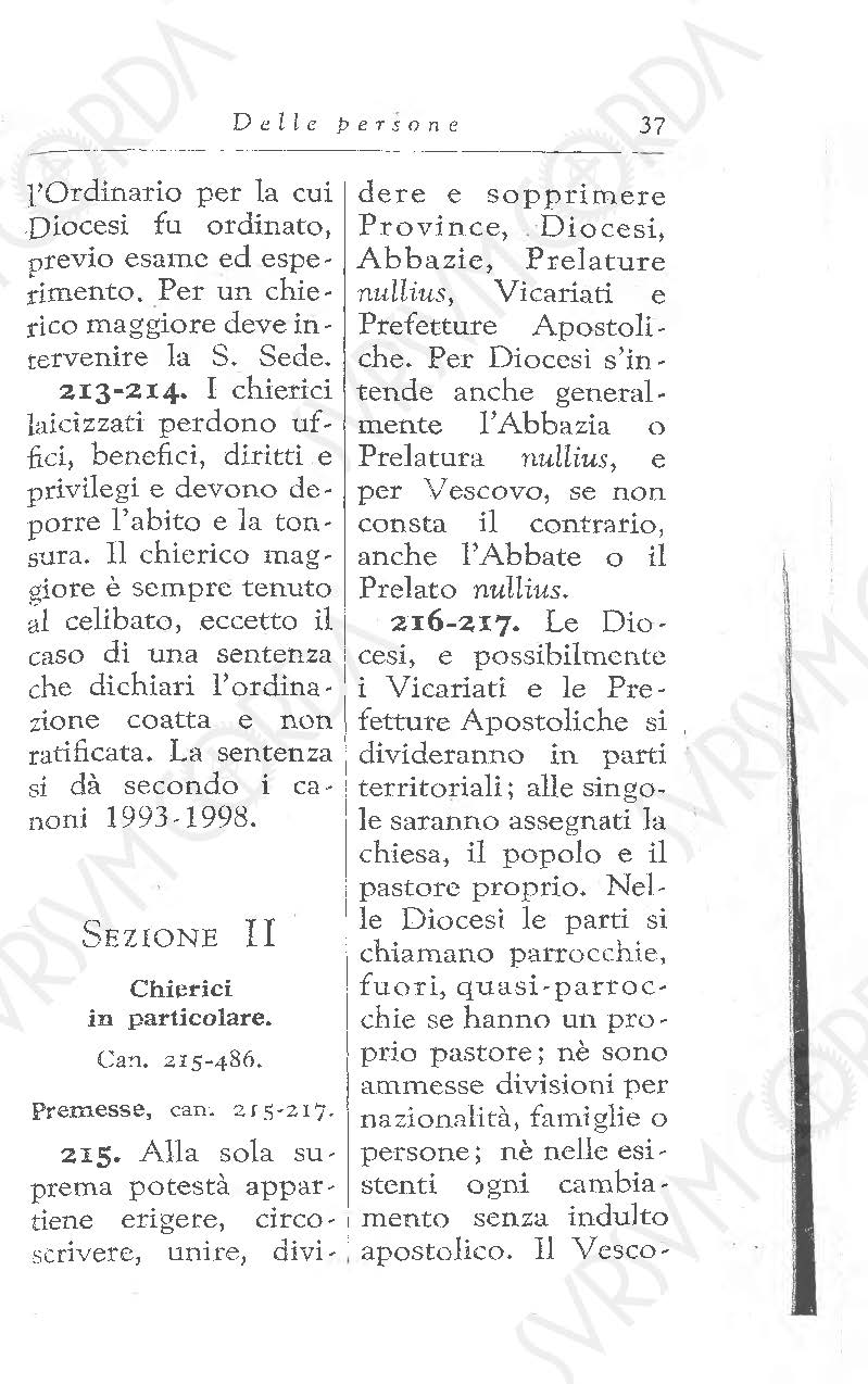 Codice di Diritto Canonico 1917 in Italiano