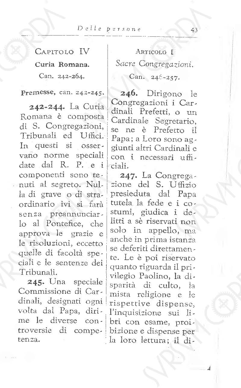 Codice di Diritto Canonico 1917 in Italiano