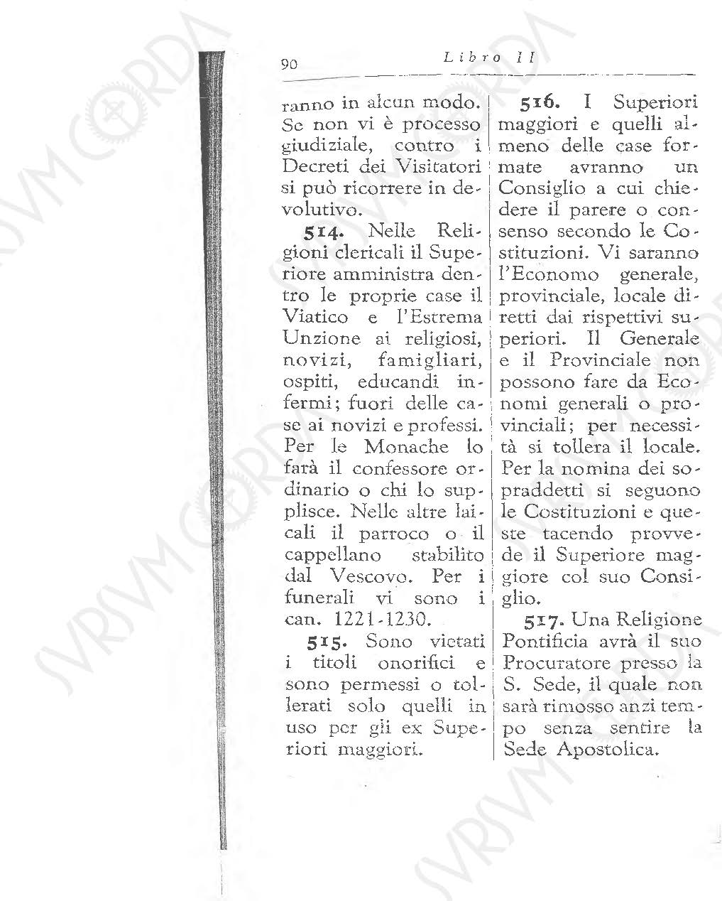 Codice di Diritto Canonico 1917 in Italiano