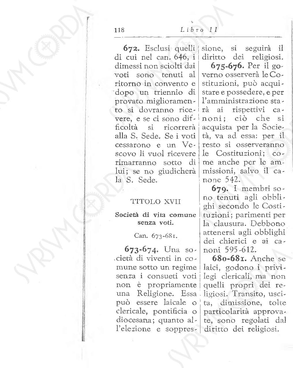 Codice di Diritto Canonico 1917 in Italiano