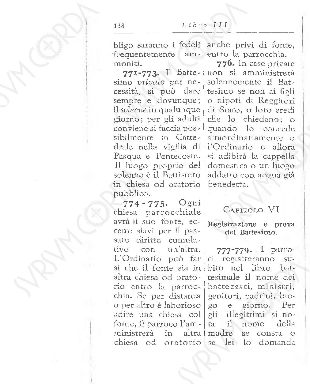 Codice di Diritto Canonico 1917 in Italiano