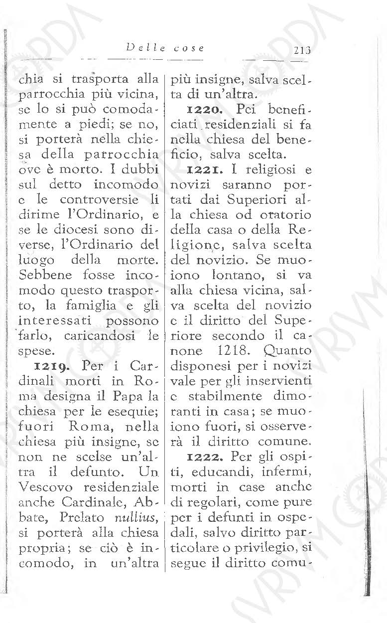 Codice di Diritto Canonico 1917 in Italiano