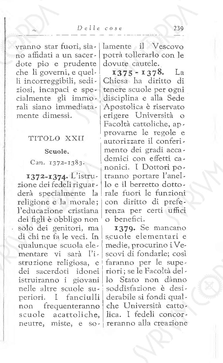 Codice di Diritto Canonico 1917 in Italiano