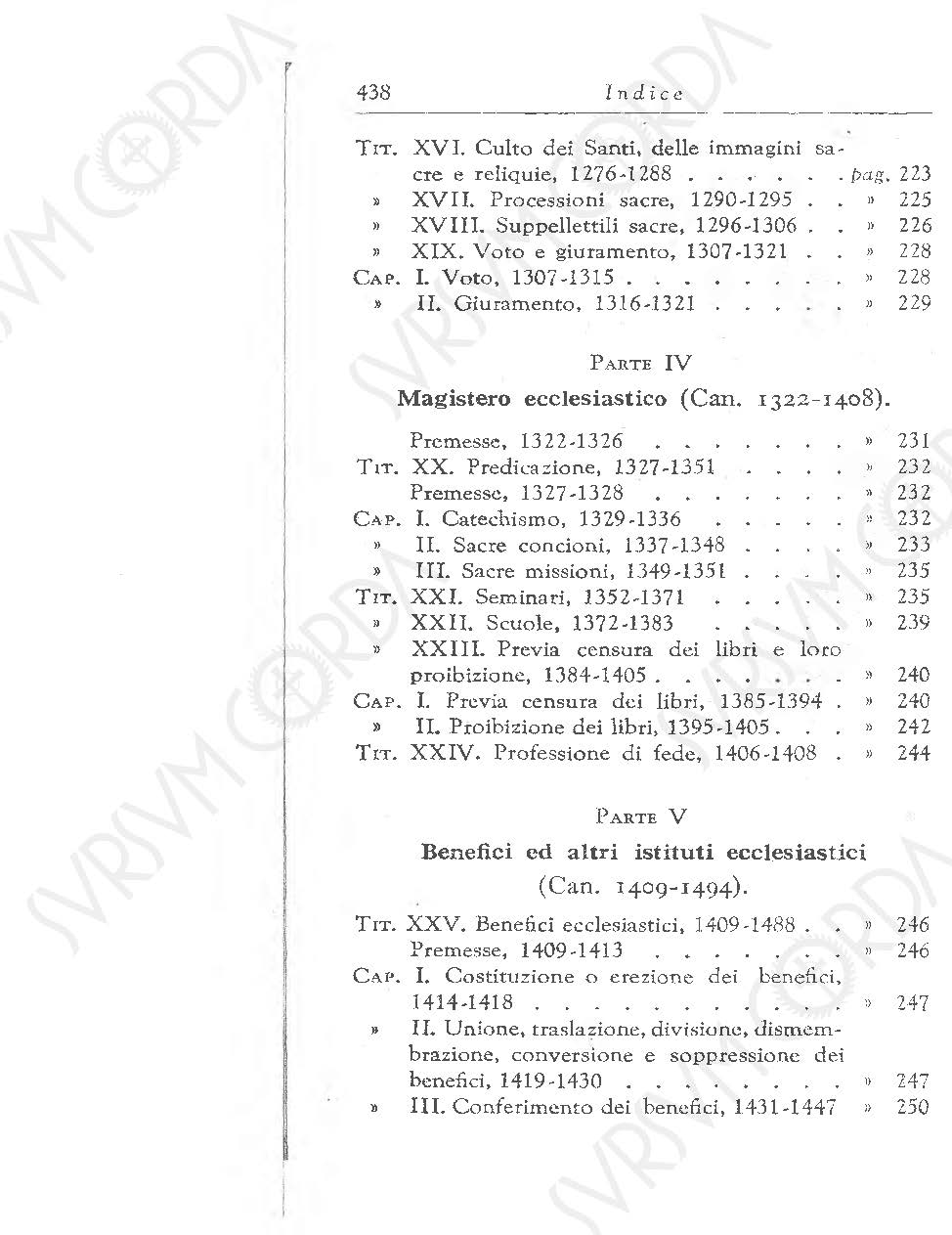 Codice di Diritto Canonico 1917 in Italiano