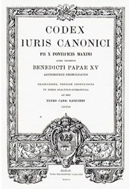 Codice di Diritto Canonico 1917 in italiano