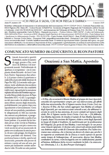 Sursum Corda Numero 150 del 3 marzo 2019