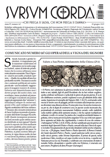 Sursum Corda Numero 167 del 30 giugno 2019