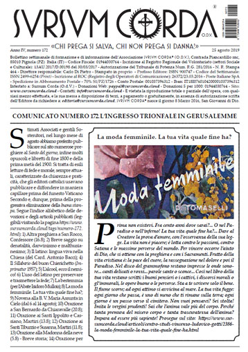 Sursum Corda Numero 172 del 25 agosto 2019