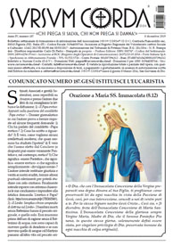 Comunicato numero 187. Gesù istituisce l’Eucaristia