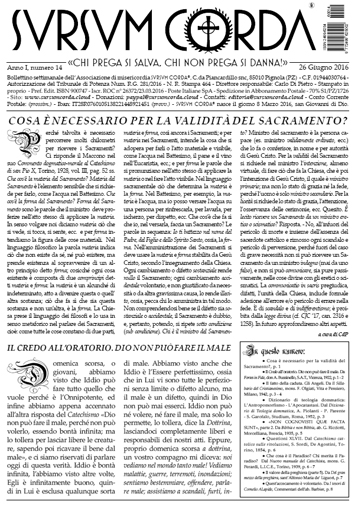 Sursum Corda Numero 14 del 26 giugno 2016