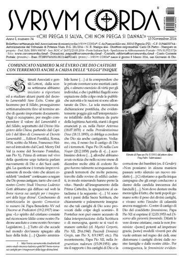 Sursum Corda Numero 34 del 13 novembre 2016