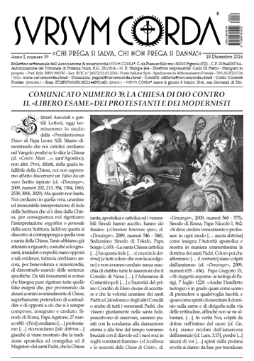 Sursum Corda Numero 39 del 18 dicembre 2016